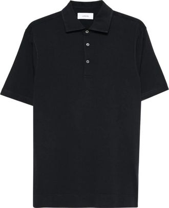Lardini Katoenen Zijdepolo - Heren - Polos - Zwart - 2XL - Katoen - Tops