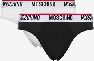 Moschino Set di 2 slip stretch Logo Band - Nero
