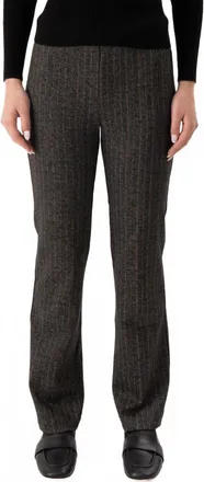 Elliott Lauren Hotline Pull On Knit Striped Pants In Charcoal Multi