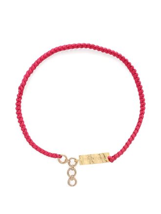 Saint Laurent 1993 riem met gevlochten koord en logoplakkaat - Goud