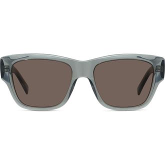 Givenchy City 53mm Geometric Sunglasses in Light Green/Other /Bordeaux at Nordstrom