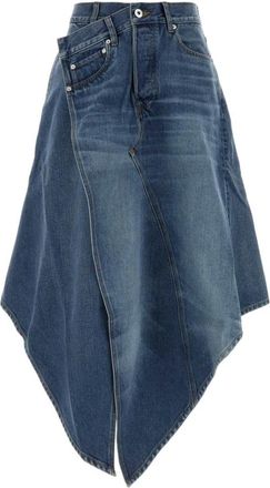 J.W.Anderson Drop Front Skirt - Dames - Spijkerrokken - Blauw - XS - Katoen - Rokken