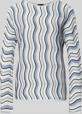 s.Oliver Black Label Loose Fit Strickpullover aus Baumwoll-Mix in Silber, Gr&ouml;&szlig;e 34