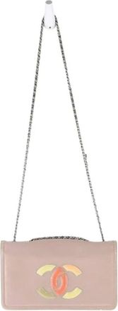 Chanel Pre-owned Cross Body Bags, female, Beige, Size: ONE SIZE Pre-owned Vintage Leather Handbag