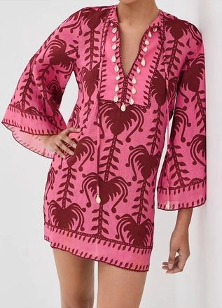 Johanna Ortiz Wild Savannah Dress In Pink/ Cherry