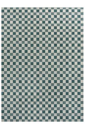 Jonathan Y Designs Aimee Traditional Cottage Checkerboard Indoor/Outdoor Area Rug in Turquoise/cream at Nordstrom, Size 4Ft 0In X 6Ft 0In