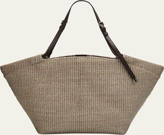 Brunello Cucinelli Large Raffia Tote Bag