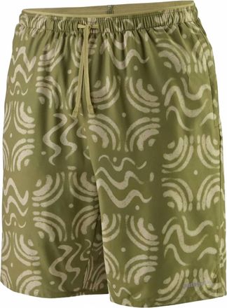 Patagonia Mens Multi Trails Shorts In Sand Waves: Caper Green