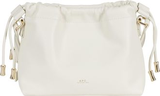 A.P.C. Ecru Sac Ninon Mini Drawstring Polyurethane-Blend Mini Bag
