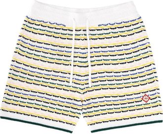 Casablanca Textured Cotton Drawstring Shorts
