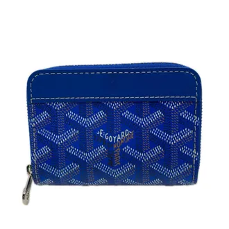 Goyard Blue Multi-Color Coated Canvas Leather Wallet (Bi-Fold) (Pre-Owned)