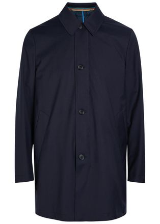 Paul Smith Quilted Wool Coat - Navy - Xxl