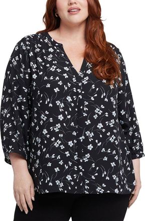 NYDJ Nydj Plus Pintuck Blouse