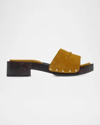 Bernardo Blyde Leather Clog Mule Sandals