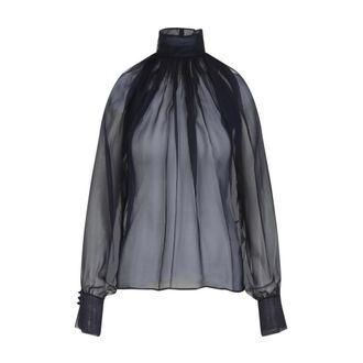 Saint Laurent Mujer, Blusas y Camisas, Azul, Talla: S