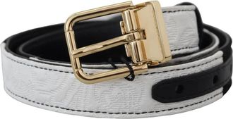 Dolce & Gabbana Omkeerbare leren riem - Dames - Riemen - Wit - ONE Size - Leer - Accessoires