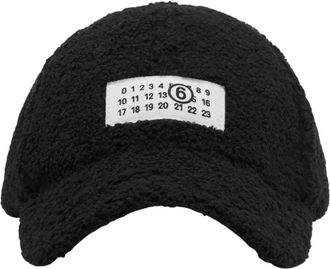 Maison Margiela Accessoires, Dames, Zwart, ONE Size, Nylon, Teddy Fleece Cap