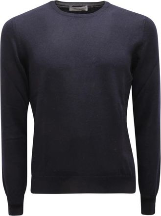 Gran Sasso Round-neck Knitwear, male, Blue, 3XL, Wool Jumper 1618Az Model 55167/14290
