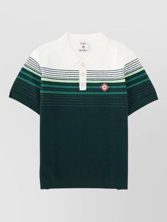 Casablanca striped shirt polo collar short sleeves