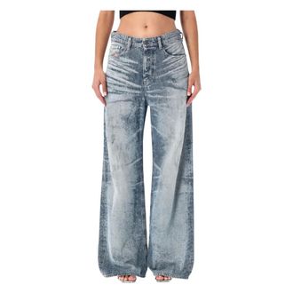 Diesel Wide Jeans, female, Blue, W24, Womens Clothing Jeans Light Blue Aw25