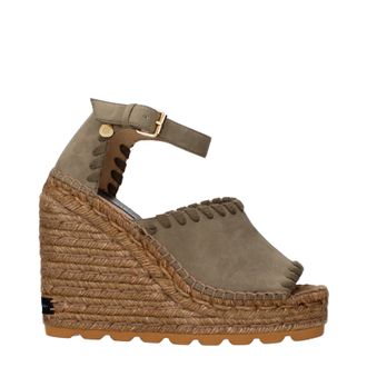 Stella McCartney Stella McCartney Damens Gr&uuml;ne &Ouml;ko-Wildleder-Sneaker