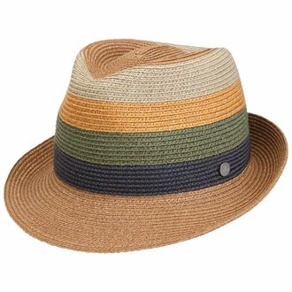 Lierys Colour Blocks Trilby Hennep Hoed by Lierys