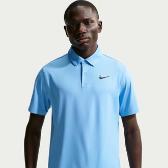 Nike Mens Velocity Dri-FIT Chest Logo Golf Polo in Blue | IB0273-412
