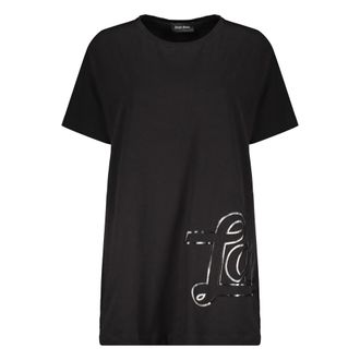 Herno T-Shirts, female, Black, Size: S Loose T-shirt