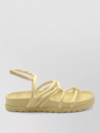 Chiara Ferragni slides flat sole braided straps open toe