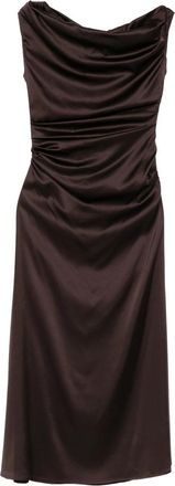 Staud Cowl-neck Draped Dress