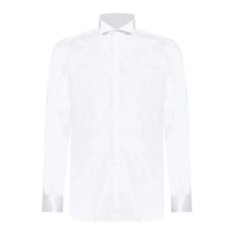 D4.0 Cotton Wing Collar Shirt - Heren - Zakelijke Overhemden - Wit - 2XL - Katoen - Overhemden