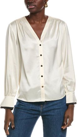 Toccin Harmony Double Cuff V- Neck Blouse