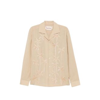 Baziszt Palm Groove Camp-collar Shirt