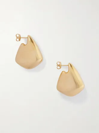 Bottega Veneta Orecchini A Cerchio In Metallo Dorato - Oro