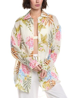 Vitamin A Playa Linen Boyfriend Shirt