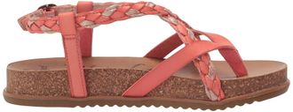 Blowfish Womens Foxtail Sandals In Rose Gold Meteorite/melon Die Cut