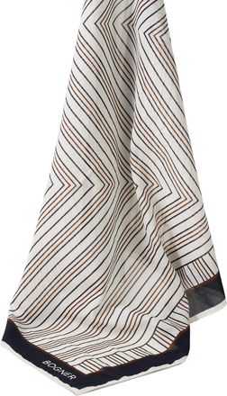 Bogner Misuri cotton scarf for women - Off-white/navy blue - one_size