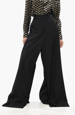Balenciaga Pantaloni DOUBLE in Lana con Passanti Balenciaga