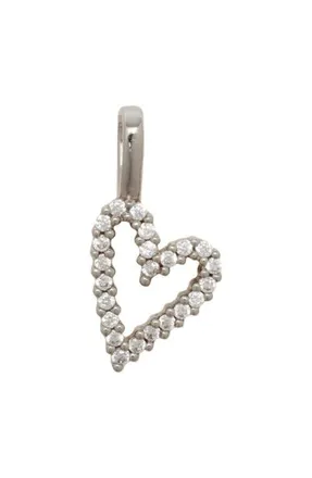Made by Mary CZ Heart Charm in Silver at Nordstrom