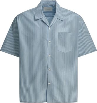 Ami De Coeur Boxy Shirt - Heren - Korte mouwen Overhemden - Blauw - 2XL - Katoen - Overhemden