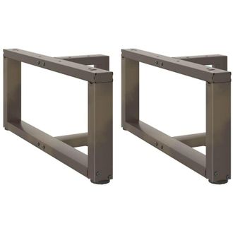 vidaXL Patas Para Mesa De Centro En Forma De T (2 Unidades), Color Negro, 70 X 25 X (30-31) Cm, Acero Vidaxl