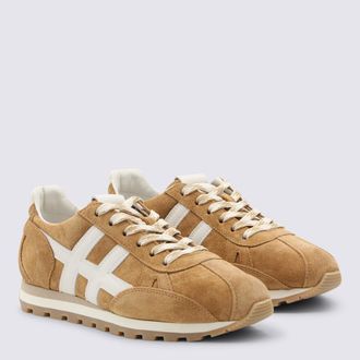 Hogan Suede Low-Top Sneakers - Cognac