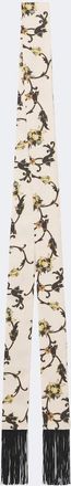 La DoubleJ Printed fringed silk twill scarf