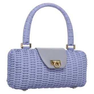 Ferragamo Pre-owned Fabric handbags - Dames - Pre-owned - Paars - Maat: ONE Size Leer