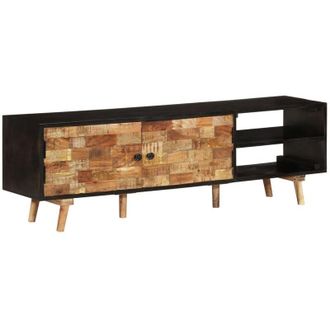 vidaXL Mueble Para Tv Madera De Acacia Madera Mango Rugosa 140x30x45cm Vidaxl
