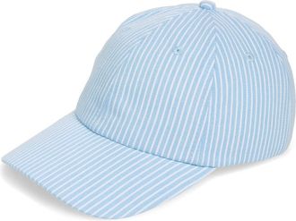 Treasure & Bond Stripe Baseball Cap in Blue- Ivory at Nordstrom