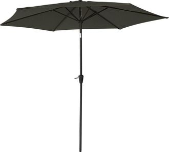 Happy Garden Sombrilla redonda 2,70m en aluminio y tela gris