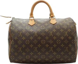 Louis Vuitton Brown Cotton Speedy (Authentic Pre-Loved)