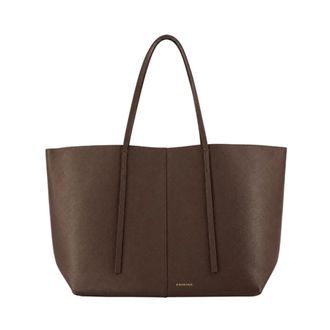By Malene Birger Abilla Leather Tote - Bags - Mujer - Marr&oacute;n - ONE SIZE