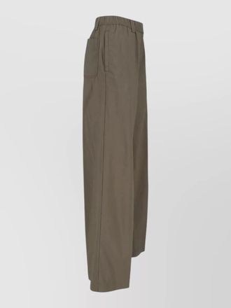 Aspesi straight trousers elastic waistband side and back pockets